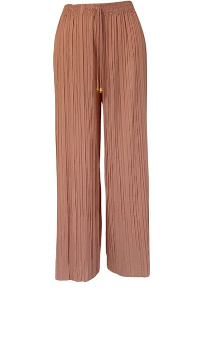 Hoogwaardige Dames Flare Broek / Pants | Flared Pantalon | Paars - Maat S