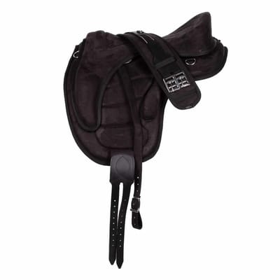 Pagony Boomloos Suede Zadel - Maat: 15 Inch - Zwart - Polyamide