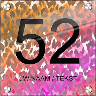Naambordje voordeur plexiglas 15x15x0,5 cm model 1151 - Huisnummerbordje, naambordjes, naambordje huis, naamplaatjes, huisnummer bord, huisnummer bordje, originele naambordjes voordeur, huisnummerbord met naam, originele huisnummer bord