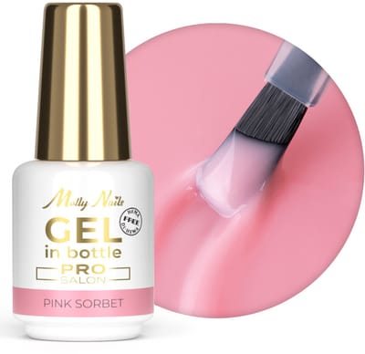 Molly Nails Pro Salon - Gel in Bottle - Pink Sorbet - HEMA/Di-HEMA Vrij - 15g