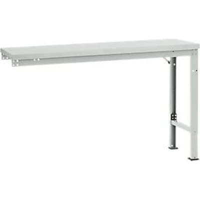 Manuflex aanbouwtafel UNIVERSAL Speciaal, 1500 x 800 mm, melamine lichtgrijs, lichtgrijs