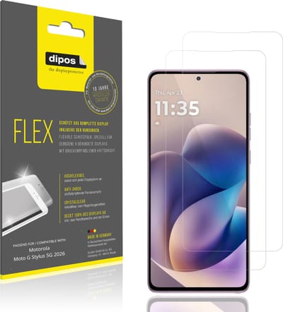 dipos – 2x Beschermfolie geschikt voor Motorola Moto G Stylus 5G 2026 | 3D Full Cover Screenprotector | 100% Passend