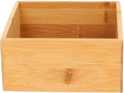 5Five lade orgaiseer bakjes - 2x - sorteer box - bamboe hout - 15 x 15 x 7 cm - ladeverdelers - Deviders
