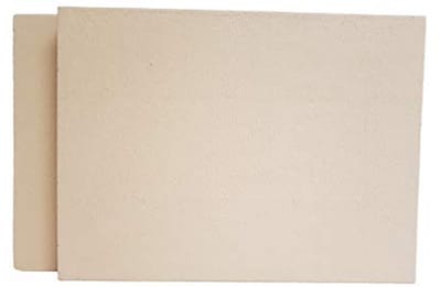 Set van 2 vuurvaste chamotteplaten 40 x 30 x 3 cm