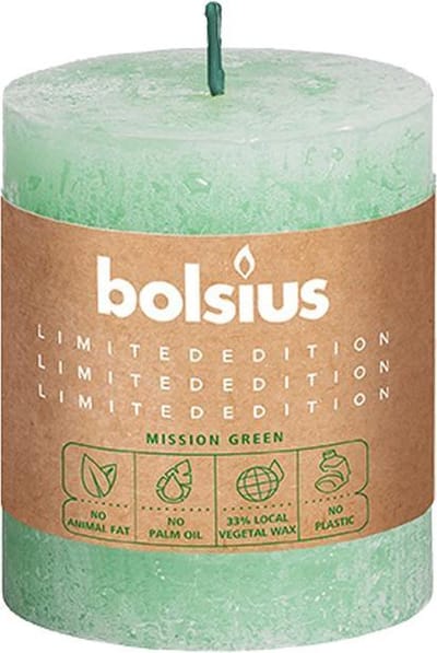 Bio Kaars - Bolsius Rustiek Stompkaars - Divine Earth Water - 80/68mm