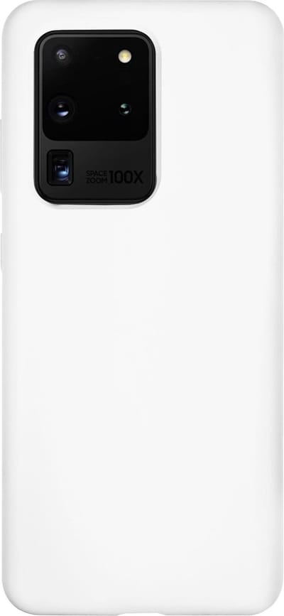 BMAX Siliconen hard case hoesje geschikt voor Samsung Galaxy S20 Ultra / Hard Cover / Beschermhoesje / Telefoonhoesje / Hard case / Telefoonbescherming - Wit
