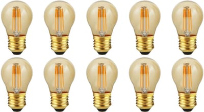 SPL E27 LED Lamp 4W Dimbaar - CRI 90 - Goud - Extra Warm Wit - LED Filament G45 - Amber - Vervangt 26W - 10 Stuks
