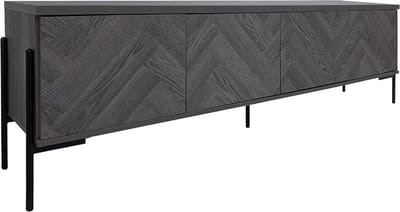 Charlene-Lowboard - 4-Deurs - Grijs Visgraat