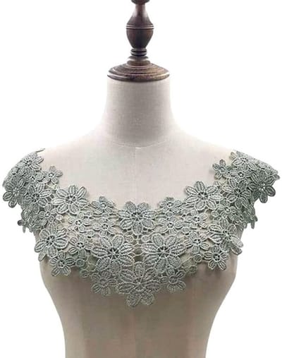 Store_9 - Geborduurde bloemen bloesem kant kraag applicatie - Elegant