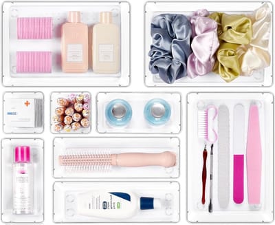 9-delige Lade Organizer Set met 4 Maten voor Kleding, Keuken en Kantoor - Perfect voor Sieraden en Bureauaccessoires