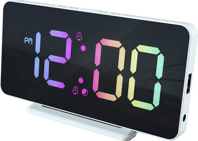 Caliber Wekker - Digitale Wekker - Slimline - Twee alarmen - Groot Dimbaar Display