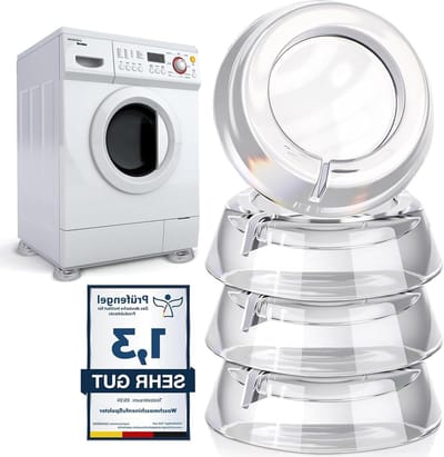 Wasmachine Trillingsdempers - Apparaatvoeten - Apparaten Stabiliseren - Universele Pasvorm - 4 Stuks - Transparant