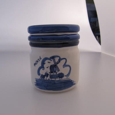 Voorraad pot met deksel | Delfts Blauw | Holland | Handpainted | Souvenir