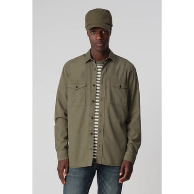 JC Rags J.c. Rags Rhiley Casual Overhemd Lange Mouw Olive Night Taille: S | Manches longues Outlet | Homme | Le Noir