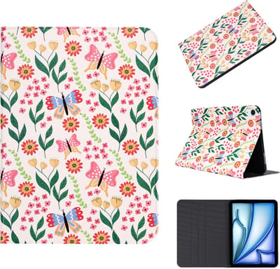 Casemania Hoes Geschikt voor iPad 2025 A16 11 inch - Bloemen - Luxe Print Tablet Cover met Ingebouwde Standaard - Book Case Geschikt voor Apple iPad A16 2025 11e Generatie met Volledige Bescherming