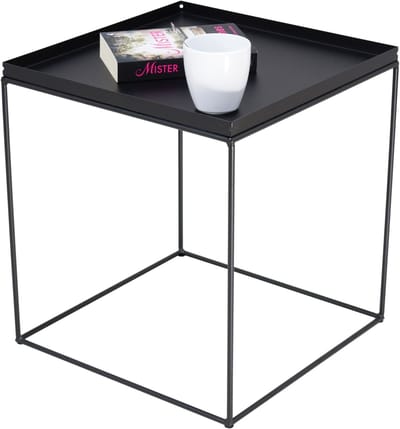 FutuStal - Metalen Salontafel - Zwart - Kwadratisch - Elegant