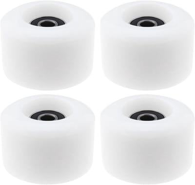 Rolschaats Wielen - Skate Wielen Vervanging - Recreatief Skaten - Hoge Veerkracht PU Materiaal - 54 mm 80A - Wit