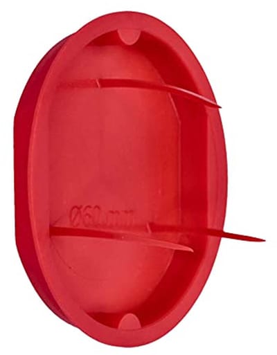 Signaaldeksel Rood Ø 60 mm voor Inbouwdozen - Perfect voor Elektrische Installaties