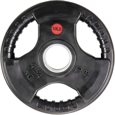 Olympische Halterschijf - Gecoate Gewichtsplaat - Krachttraining - Rubberen Grip - 2 inch - Zwart
