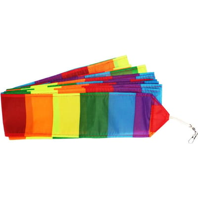 10m Vliegertail Regenbooglint Voor Enkel Lijn/Dubbel Lijn Vlieger Kinderen Strand Spelen Feest Buiten Sport Vlieger Accessoires multi