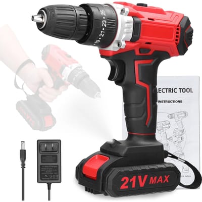 Huishoudelijke multifunctionele 21V elektrische boorborstelmotor 2 snelheden Controle Traploze snelheidsregeling 1pcs battery US Plug veelkleurig