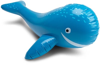 Swim Essentials - watersproeier - 100 x 60 cm - blauw - walvisvorm