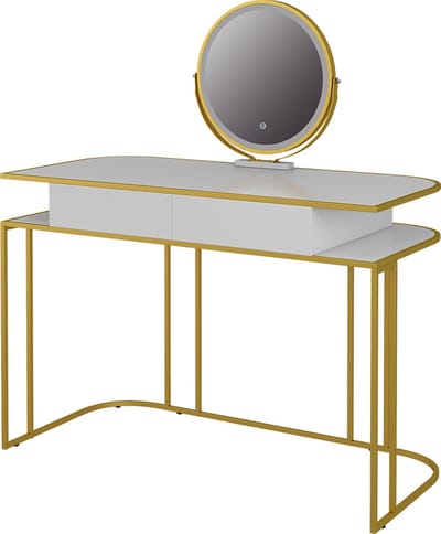 Vicco Tiara Kaptafel – 110 cm Wit/Goud