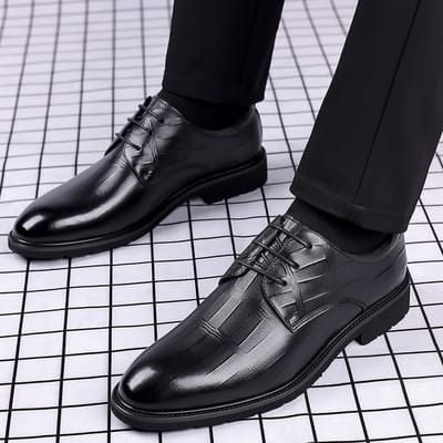 Zakelijk Formeel Leren Schoenen Heren Nieuw Leer Casual Ademend Heren Brits Koreaanse Stijl Puntig Bruidegom Bruiloftsschoenen 48