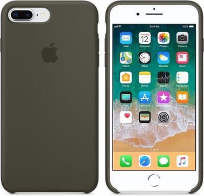 Apple - Siliconen Hoesje - iPhone 8 Plus / 7 Plus - Dark Olive Green