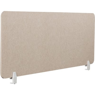 BELIANI SPLIT - Bureauscherm - Beige - 50 x 160 cm - Polyester