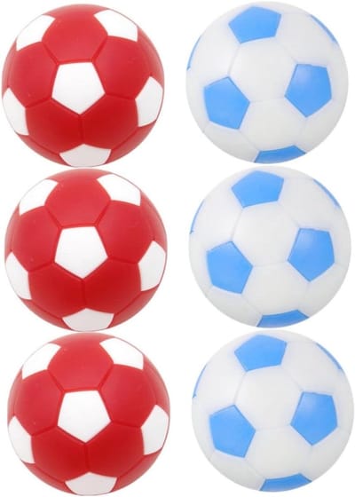 Tafelvoetbal Ballen - Mini Ballen - Spel Vervanging - Duurzaam Plastic - 6 Stuks - Diverse Kleuren