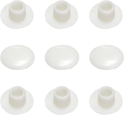 25 Stuks Witte Blindstops voor Meubels - Geperforeerde Afdekkappen voor Boorgaten (6 mm)