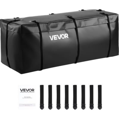 VEVOR Trailer Hitch draagtas van waterdicht 840D PVC (0,34 m³), ​​vrachtwagenlaadbakbagagetas met versterkte banden voor auto's, SUV's, bestelwagens, zwart