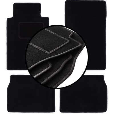 Complete set veloursmatten voor: Mercedes C 190 W201 sedan (1982-1993)
