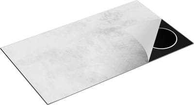 Chefcare Inductie Beschermer Witte Muur met Grijs - 95x50 cm - Afdekplaat Inductie - Kookplaat Beschermer - Inductie Mat