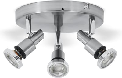 B.K.Licht - Plafondspots Badkamer - badkamerlamp - GU10 fitting - opbouwspots met 3 lichtpunten - draaibar - IP44 - incl. 3x GU10 - 3.000K - 400Lm - 5W