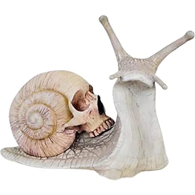 Halloween Schedel Slak Hars Schedel Sculptuur Gotische Huisdecoratie Buiten Tuin Erf Decoratie