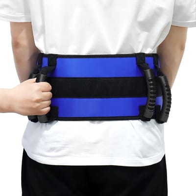 Transfer Hulpmiddel - Hefgordel Loopband - Mobiliteit Verbeteren - Verstelbare Riem Met Handgrepen - One Size - Grijs