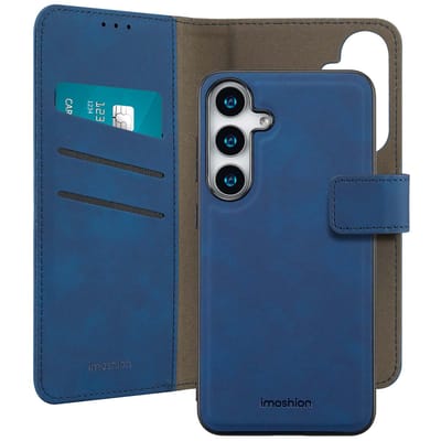 imoshion Hoesje - Geschikt voor Samsung Galaxy S25 Plus - Uitneembare 2-in-1 Luxe Bookcase - Blauw
