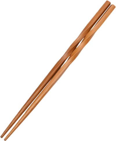20 paar - 21 cm gedraaide bamboe eetstokjes - Keukengerei - Servies van bamboe en hout - Natuurlijke houtkleur
