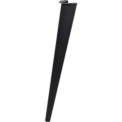 Duraline Meubelpoot Gevouwen Staal 72cm Mat Zwart