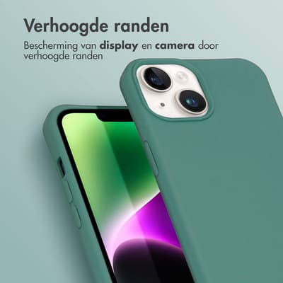 imoshion Hoesje - Geschikt voor Apple iPhone 14 - Color Backcover met afneembaar koord - Donkergroen