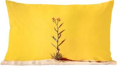 Sierkussens - Kussentjes Woonkamer - 60x40 cm - Zand - Plant - Geel - Minimalitisch
