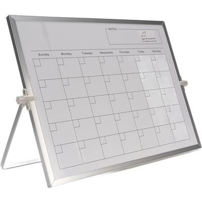 Uitwisbare Kalender 30x40cm Dubbelzijdig Magnetisch Desktop Whiteboard Kalender Maandplanner met white