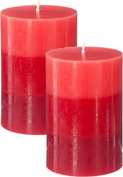 Atmosphera Geurkaars Nina - 2x stuks - Rood fruit - 45 branduren - 7 x 10 cm