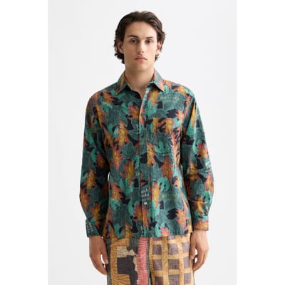 Scotch & Soda Structured Printed Shirt Camo Leaf Aop Taglia: S | Camicie Casual Outlet | Uomo