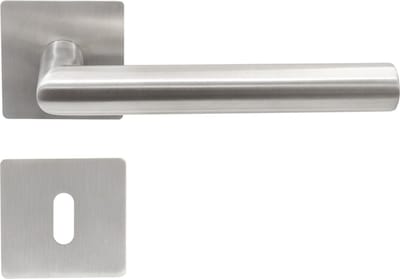 Slotman Solutions Deurklink Sleutelgat – RVS – Vierkante Magneet Rozet – Deurbeslag Set