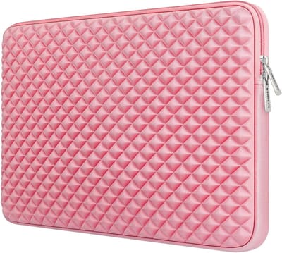 Laptop Sleeve 11 Inch - Diamond Foam Shockproof, Padded Case met Fluffy Lining voor 11.6 inch MacBook Air, Chromebook en Tablet (Roze)