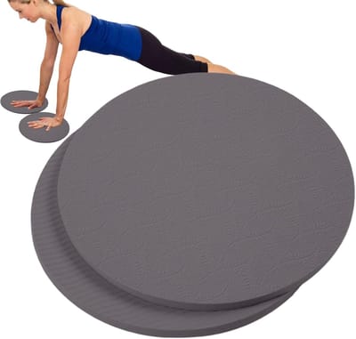 Trainingskussens Knie - Yoga Pads - Comfortabel Trainen - Schokabsorberend TPE - 18x18x1 cm - Grijs