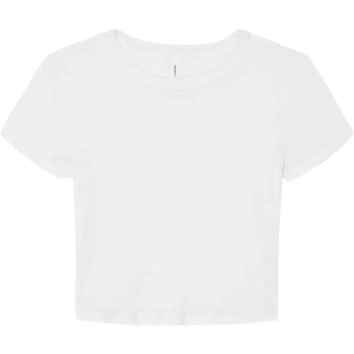 Bella+Canvas Women´s Micro Rib Baby Tee BL1010 - Solid White Blend - XL